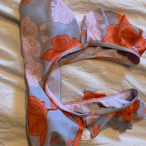 tropical ruffle bathing suit set